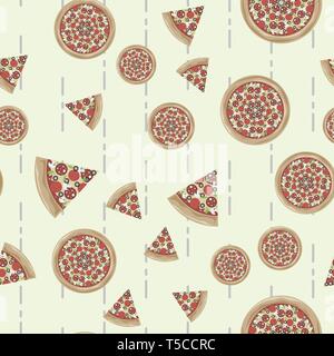 Télévision pizza style vector pattern texture transparente, pizza, eps 10 Illustration de Vecteur