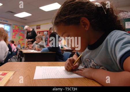 Acworth, GA, USA. 16 Nov, 2007. Les élèves travaillent sur les devoirs en classe à l'école chrétienne de Cobb, une école privée à proximité de Atlanta Crédit : Robin Rayne/ZUMA/Alamy Fil Live News Banque D'Images