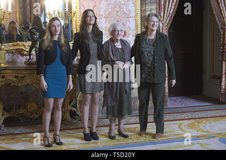 Madrid, Madrid, Espagne. Apr 24, 2019. Vitale de l'Ida pour assister à un déjeuner officiel 'team lightning Luigi de Cervantes 2019' award au Palais Royal le 24 avril 2019 à Madrid, Espagne Crédit : Jack Abuin/ZUMA/Alamy Fil Live News Banque D'Images