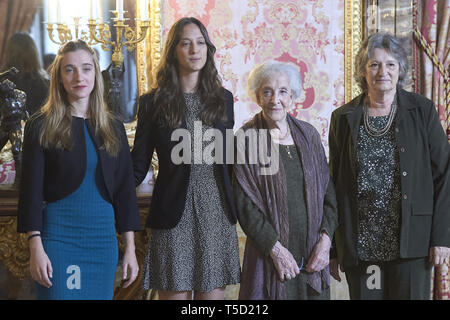 Madrid, Madrid, Espagne. Apr 24, 2019. Vitale de l'Ida pour assister à un déjeuner officiel 'team lightning Luigi de Cervantes 2019' award au Palais Royal le 24 avril 2019 à Madrid, Espagne Crédit : Jack Abuin/ZUMA/Alamy Fil Live News Banque D'Images