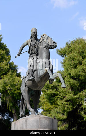 Statue de Georgios Karaiskakis à Athènes, Grèce Banque D'Images