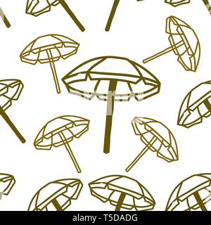 Umbrella Beach un design pattern Template Vector Illustration de Vecteur