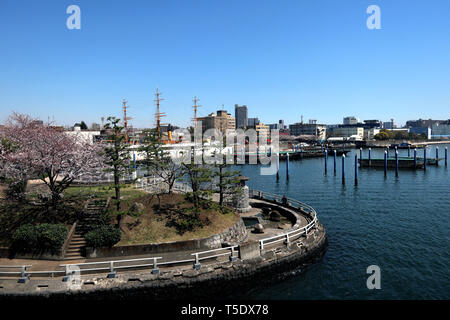 Meiji Maru historique Tall Ship, Tokyo, Japon Banque D'Images