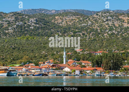 Uçagiz village de Kekova en Turquie Banque D'Images