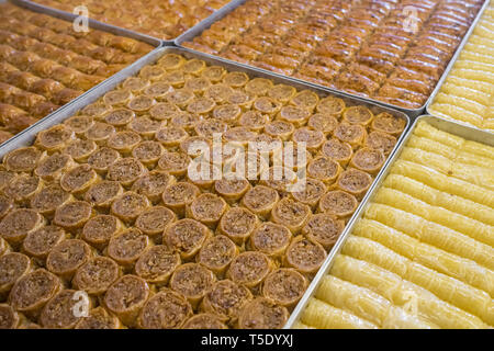 Baklava dessert turc traditionnel close-up Banque D'Images