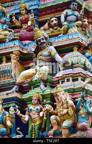 Muthumariamman Thevasthanam Sri Temple Hindou, Matale, Sri Lanka. Banque D'Images