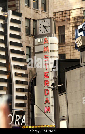 Le New Amsterdam Theatre à Manhattan, New York City, USA Banque D'Images