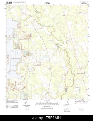 Carte TOPO USGS FL Floride Benton 20120821 Restauration TM Banque D'Images