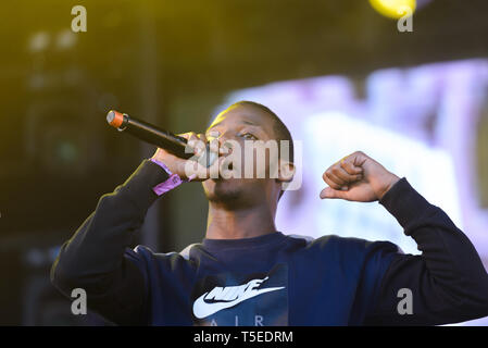 Le Danemark, Roskilde - Juillet 6, 2018. Le nouveau collectif rap britannique Gen effectue un concert live au festival de musique danoise pendant la festival de Roskilde en 2018. (Photo crédit : Gonzales Photo - Bo Kallberg). Banque D'Images