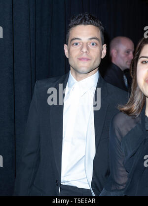 New York, NY - 23 Avril 2019 : Rami Malek assiste à l'heure 100 à 2019 Gala Jazz at Lincoln Center Banque D'Images