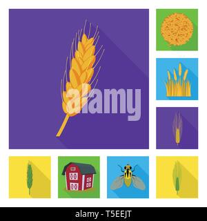 L'orge de printemps,grenier,voler,spike,graines,bâtiment,insectes,alimentaire,,rural,venu,or,chalet,la faune,vert,pain,Avoine, blé dur,d'été,immobilier,hiver,Culture,industrie,farine,lutte,terrain,automne, contrôle, maïs grain de blé,,récolte,ferme,terrain,agriculture,agriculture,seigle,plantes,,set,icône,,illustration,collection,isolé,design,graphisme,élément signe,télévision,ombre,vecteurs vecteur , Illustration de Vecteur