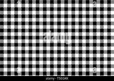 Motif imprimé vichy noir. Texture de rhombus/carrés pour - plaid, nappes, vêtements, chemises, robes, de papier, de la literie, des couvertures, couettes et autres tex Illustration de Vecteur