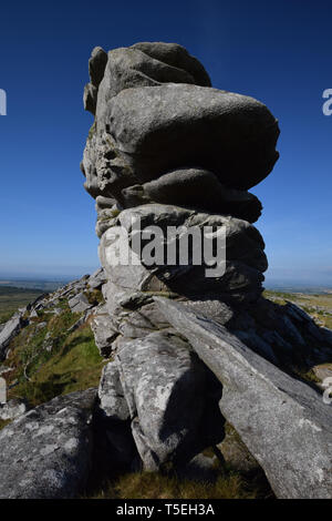 Kilmar Cornwall Bodmin Moor Tor Banque D'Images