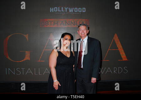 10 avril 2019 - Hollywood, Californie, États-Unis - J16043CHW.Hollywood Chamber of Commerce rend hommage à l'Original Pointer Sisters Bonnie et pointeur Pointeur Anita avec Lifetime Achievement Award.Avalon Hollywood, Hollywood, Californie, USA .04/10/2019 .RANA GHADBAN ET LERON GUBLER .Â©Clinton H.Wallace/Photomundo/ Photos International Inc (crédit Image : © Clinton Wallace/Globe Photos via Zuma sur le fil) Banque D'Images