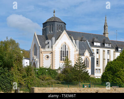 Chapelle Saint Joseph et l'Abbaye blanche blanche en français) à Quimperlé, une commune française, située dans le département de nord-ouest de la France. Banque D'Images