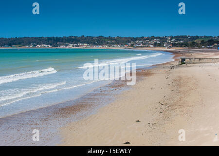 Royaume-uni, Iles Anglo-Normandes, Jersey, la baie de Saint Aubin Banque D'Images