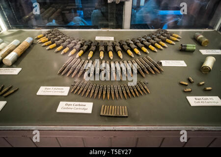 Sur l'affichage des munitions dans le Musée des débris de guerre à Ho Chi Minh City Vietnam Banque D'Images