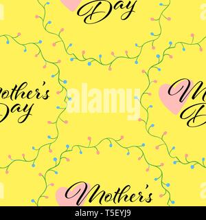 Joyeux Jour de la mère s modèle homogène. Vector Illustration Illustration de Vecteur
