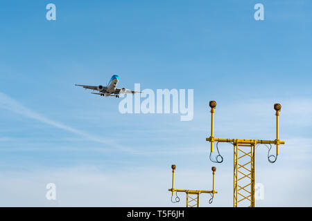 Londres, Royaume-Uni - 17 Février, 2019 : la compagnie aérienne KLM Cityhopper une filiale d'Air France - KLM Airlines basée à Haarlemmermeer, Hollande du Nord, Pays-Bas. Banque D'Images