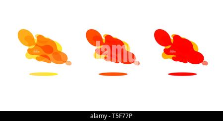 Bannières géométriques de gradient avec liquide en écoulement des formes. Fluide dynamique pour la conception de logo, flyers ou presentstion. Abstract vector background Illustration de Vecteur