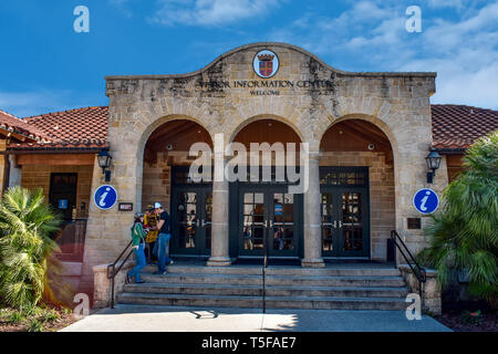 Saint Augustin, en Floride. 26 janvier , 2019 . Syndicat d'initiative de la vieille ville, dans le quartier historique de Floride côte . Banque D'Images