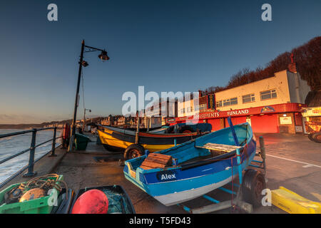 Atterrissage Coble Filey North Yorkshire Banque D'Images