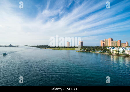 Bahamas, Nassau, Paradise Island, au bord de l'Atlantis Hotel Banque D'Images