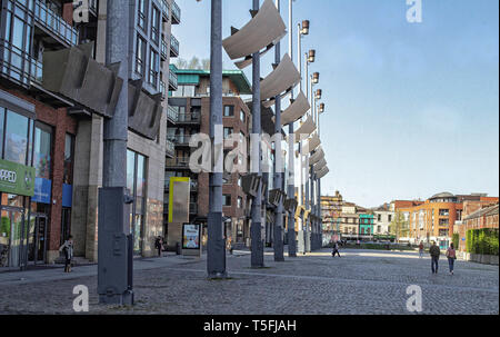 Smithfield Square près de centre-ville de Dublin, en Irlande. Après le réaménagement square accueillera une grande cinema,de nombreux restaurants et attractions. Banque D'Images