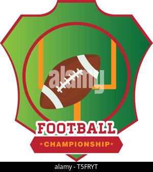 L'emblème du football américain Illustration de Vecteur