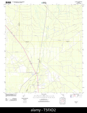 Carte TOPO USGS FL Floride Clara 20120808 Restauration TM Banque D'Images
