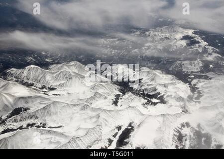 La Garita Montagnes - partie de montagnes de San Juan en Afrique du Colorado, USA. Paysage de neige en avril. Banque D'Images