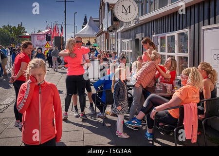 Des scènes de rue, Festival d'été, Journée Culturelle, Reykjavik, Islande Banque D'Images