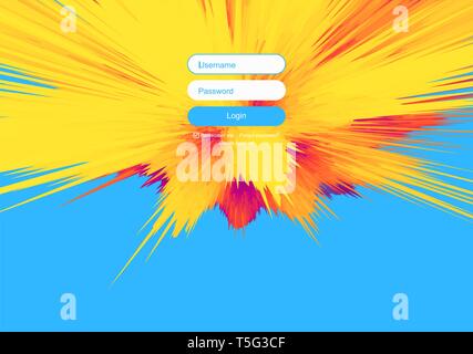L'interface utilisateur de connexion. Design moderne pour l'écran de l'application mobile et web design. Background. L'élément du site Web. Vector illustration. Illustration de Vecteur