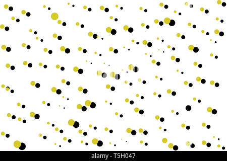 Kaki et noir sur fond blanc de points aléatoires. Des formes géométriques abstraites modèle dans le style rétro pour tissu textile, d'impression, la décoration Banque D'Images