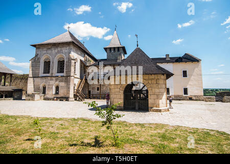 La forteresse de Khotin sur les rives du Dniestr, Ukraine Banque D'Images