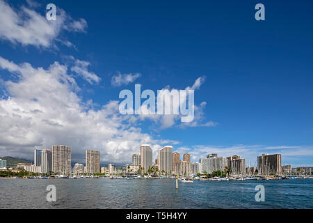 USA, Hawaii, Oahu, Honolulu, Skyline Banque D'Images