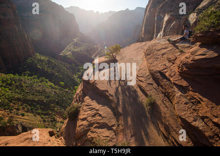 Lookout dans Zion National Park Banque D'Images