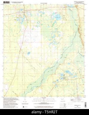 Carte TOPO USGS FL Floride Fort Mc Coy 3462681999 Restauration 24000 Banque D'Images