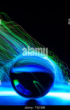 Lensball Lightpainting Banque D'Images