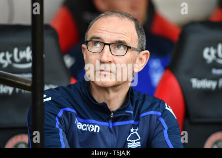 19 avril 2019, Bramall Lane, Sheffield, Angleterre ; Sky Bet Championship, Sheffield United vs Nottingham Forest ; Crédit : Jon Hobley/News Images images Ligue de football anglais sont soumis à licence DataCo Banque D'Images