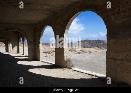 Espagne, Ténérife, Abades, Sanatorio de Abona, ville fantôme Banque D'Images