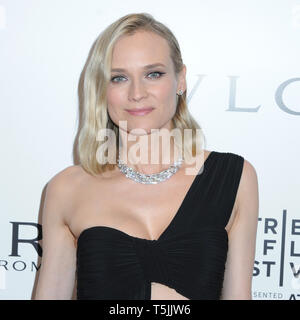 23 avril 2019 - New York, New York, États-Unis - 23 avril 2019 - New York, New York - Diane Kruger à BVLGARIÃ•s Première mondiale de corps célestes et de la quatrième vague, avec Vanity Fair pour le 18e Festival du film de Tribeca Studios au printemps. Crédit photo : LJ - Photos/AdMedia (crédit Image : © Ylmj/AdMedia via Zuma sur le fil) Banque D'Images