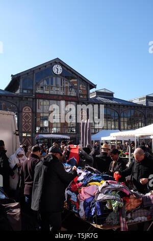 Marché de Wazemmes (Lille) France Banque D'Images
