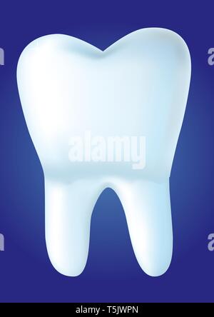 Dent sur fond bleu, vector illustration réalisée avec filet Illustration de Vecteur
