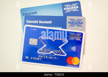 Cartes bancaires de Halifax Banque D'Images