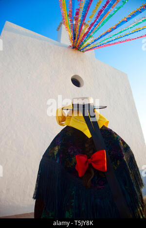 La danse traditionnelle et s'habillent de Sant Agustí des Vedrá. Ibiza. Îles Baléares. L'Espagne. Banque D'Images