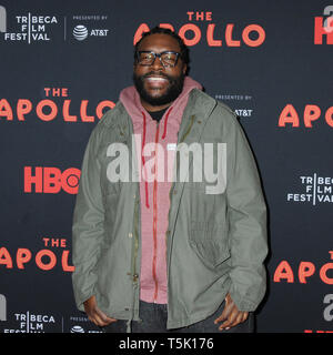 24 avril 2019 - New York, New York, États-Unis - 24 avril 2019 - New York, New York - QuestLove à la Soirée d'ouverture du Festival du film de Tribeca 2019 Première mondiale du film documentaire HBO ''APOLLO'' à l'Apollo de Harlem. Crédit photo : LJ - Photos/AdMedia (crédit Image : © Ylmj/AdMedia via Zuma sur le fil) Banque D'Images