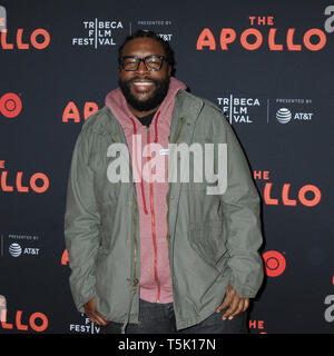 24 avril 2019 - New York, New York, États-Unis - 24 avril 2019 - New York, New York - QuestLove à la Soirée d'ouverture du Festival du film de Tribeca 2019 Première mondiale du film documentaire HBO ''APOLLO'' à l'Apollo de Harlem. Crédit photo : LJ - Photos/AdMedia (crédit Image : © Ylmj/AdMedia via Zuma sur le fil) Banque D'Images
