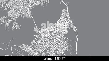 Vecteur urbain plan de la ville de Natal, Brésil Illustration de Vecteur