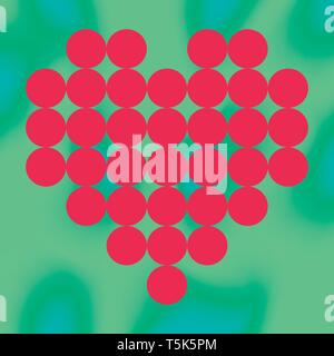 Logo coeur modèle vecteur coloré. Concept créatif. L'harmonie des couleurs de fond. Happy mothers day card Illustration de Vecteur